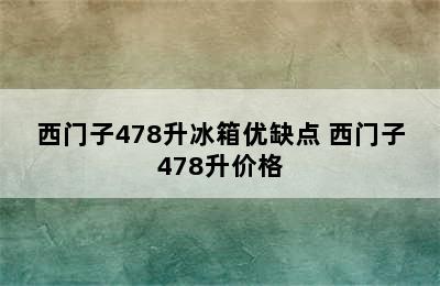 西门子478升冰箱优缺点 西门子478升价格